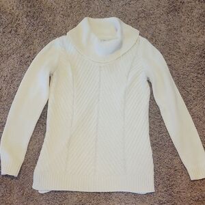 Calvin Klein Cream Cowl Neck Sweater